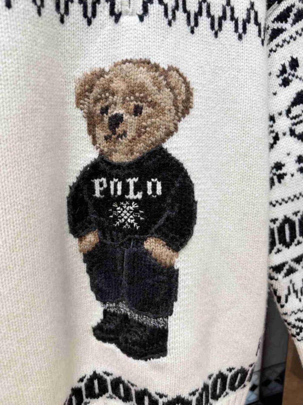 Polo Ralph Lauren Polo Bear Fair Isle Half Zip Sweater - Picture 3 of 6